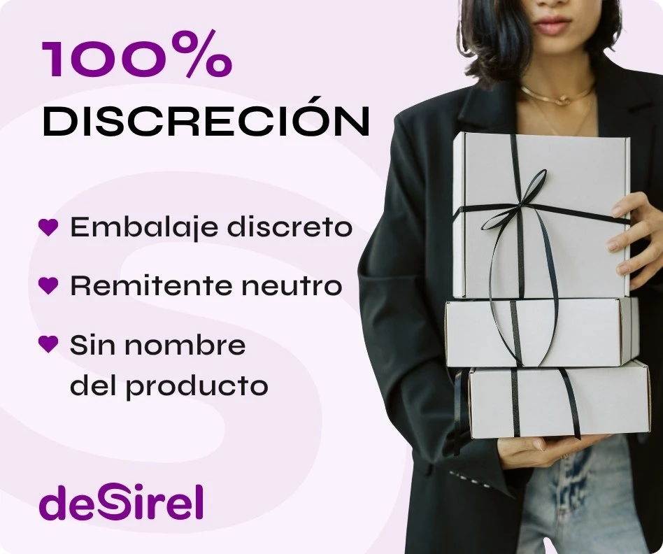 Envío 100 % discreto, embalaje discreto – remitente neutro, sin nombre del producto, paquete completamente sellado | Desirel Sex shop España