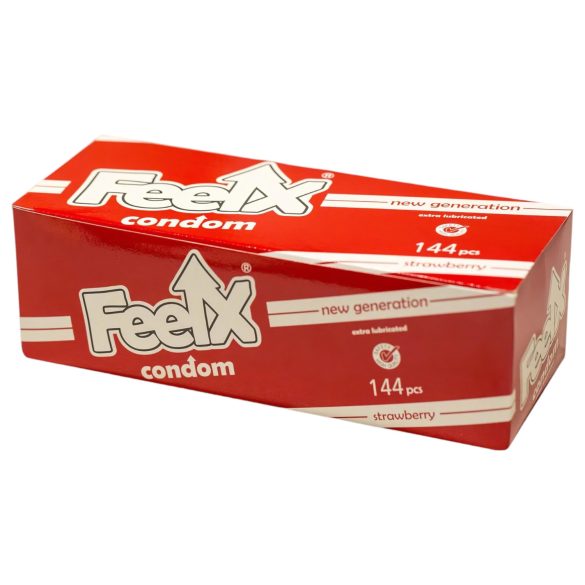 FeelX - preservativo con sabor a fresa - caja 144 unidades