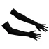Cottelli - Guantes de satén - negro - talla S-L