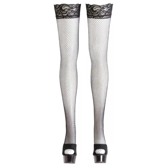 Cottelli - Medias de liga - Encaje y red - Negro
