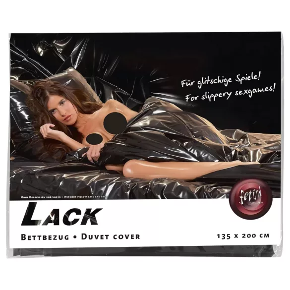 Vinyl - ropa de cama para sexo - impermeable - negro 135x200cm