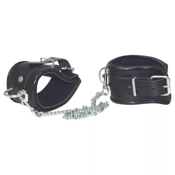 ZADO - esposas tobilleras de cuero - negro