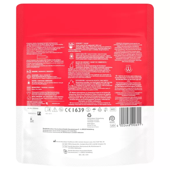 Durex - preservativos extrafinos (40 uds.)