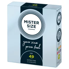Mister Size - preservativo fino - 49 mm - caja de 3 unidades