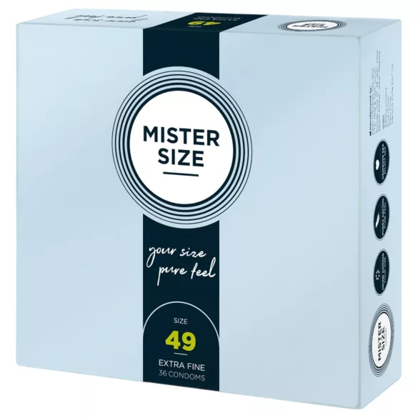 Mister Size - preservativo fino - 49 mm - caja 36 unidades