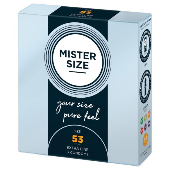 Mister Size - preservativo fino - 53mm - paquete de 3 unidades