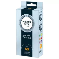   Mister Size - preservativo fino - 53 mm - paquete 10 unidades