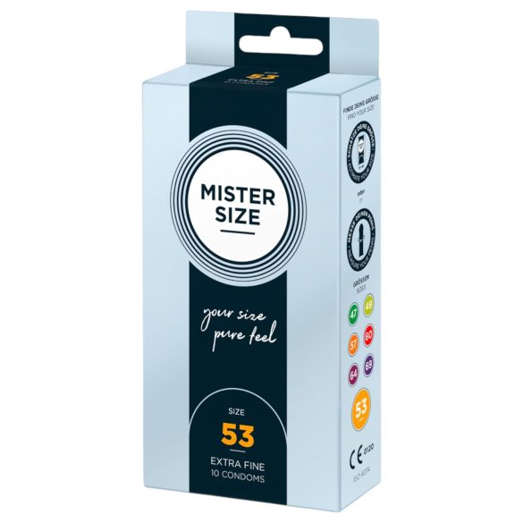 Mister Size - preservativo fino - 53 mm - paquete 10 unidades