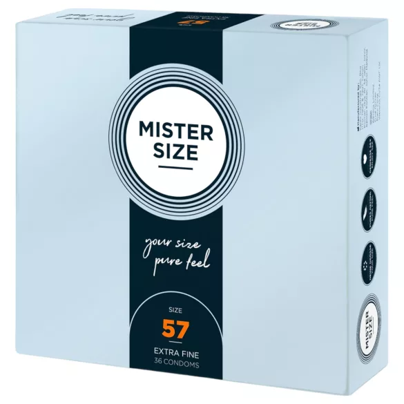 Mister Size - preservativo fino - 57mm - caja 36 unidades