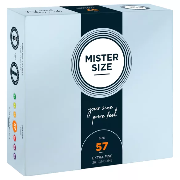 Mister Size - preservativo fino - 57mm - caja 36 unidades