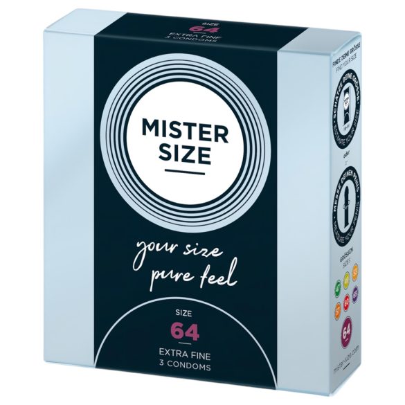 Mister Size condón ultrafino - 64mm (3 unidades)