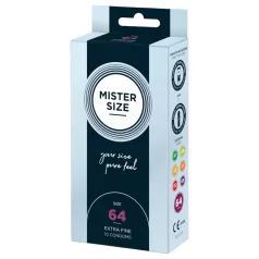 Mister Size - preservativo fino - 64mm - caja de 10 unidades