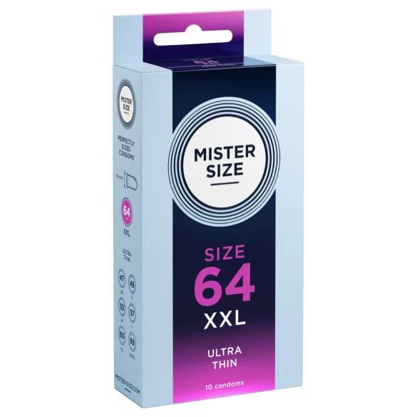 Mister Size - preservativo fino - 64mm - caja de 10 unidades