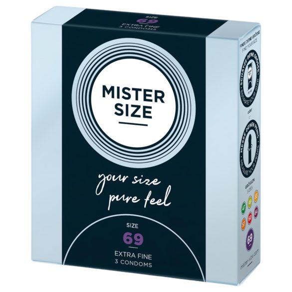 Condones Mister Size Ultra Finos - 69mm (3 unidades)