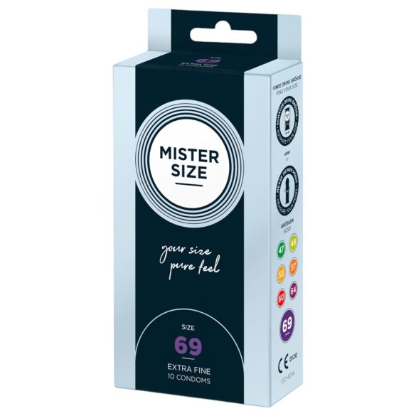 Mister Size - preservativo fino - 69mm - caja de 10 unidades