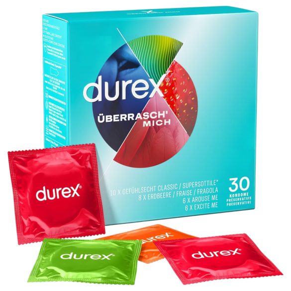 Durex - Paquete de preservativos con sabores (30 unidades)