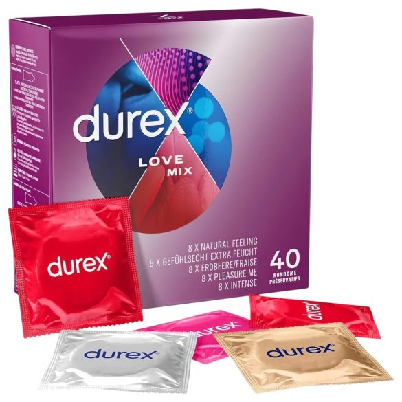 Durex Love Mix - preservativos surtidos - paquete 40 unidades