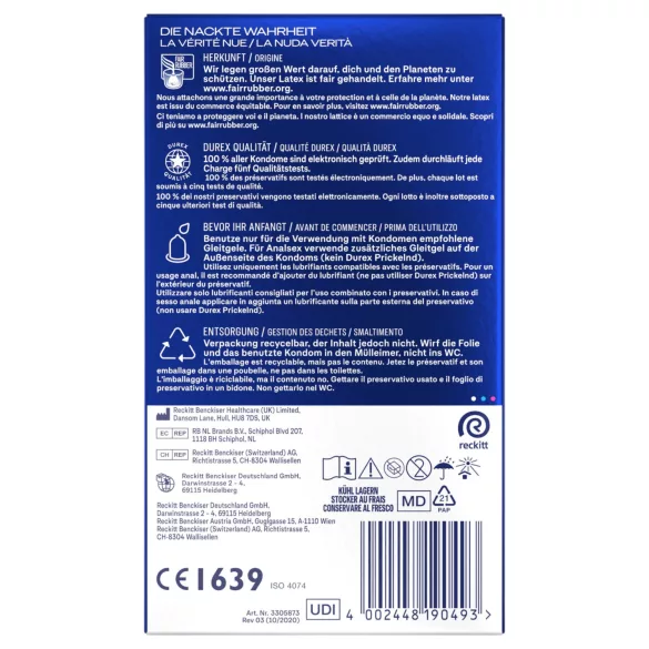 Durex Intense - Preservativos orgásmicos (10 uds)