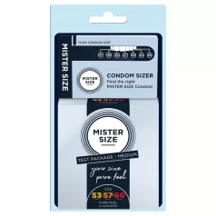   Mister Size - Preservativo kit de prueba con medidor pene - 3 unidades