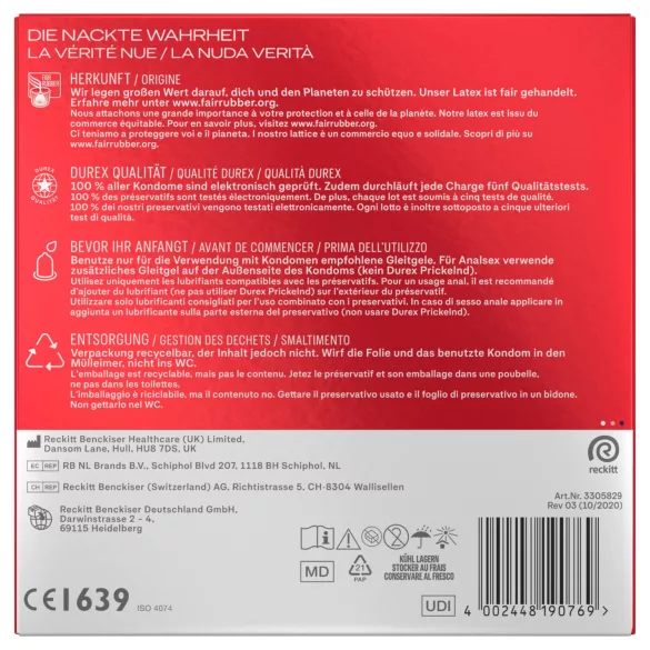 Durex - Preservativos XXL (30 uds.)