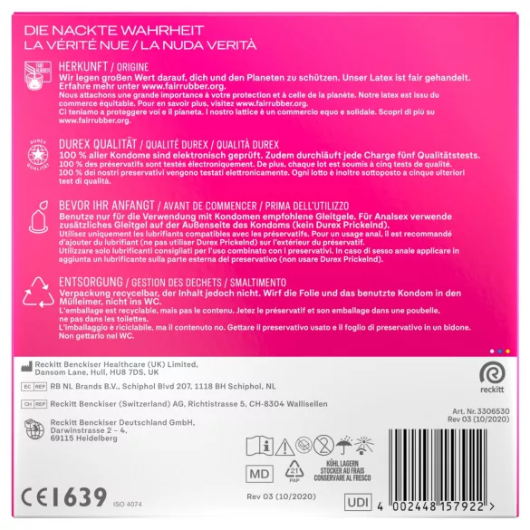 Durex - Preservativos Pleasure Me (40 uds)