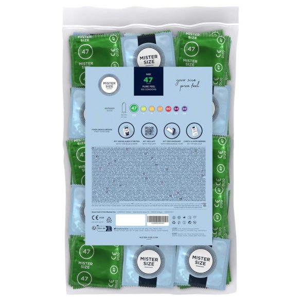 Mister Size - preservativo fino - 47mm - caja 100 unidades