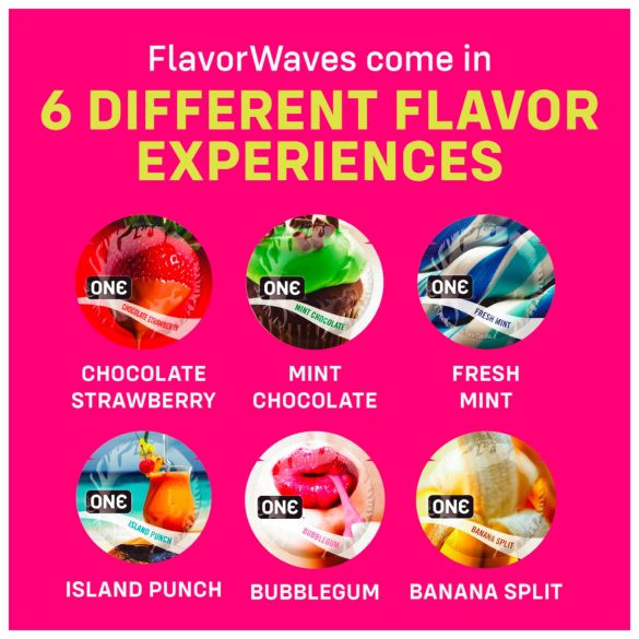 ONE Flavor Waves - preservativos con sabor - surtido - 12 unidades