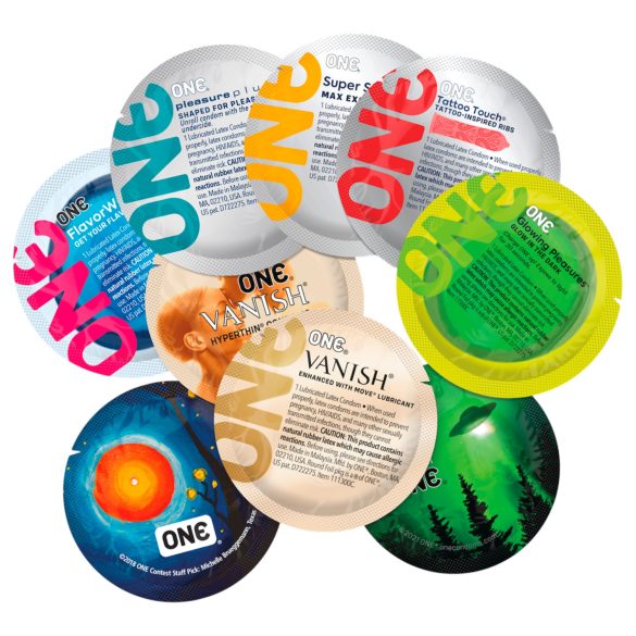 ONE - preservativos variados - pack mixto - 12 unidades