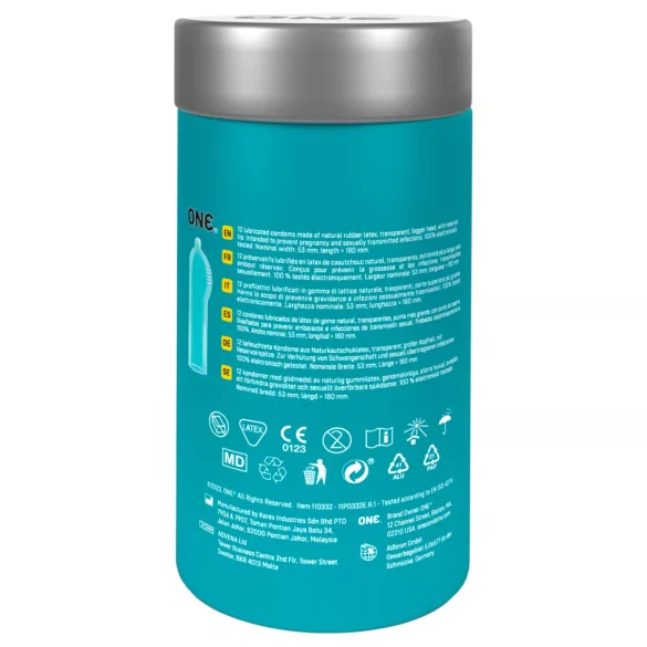 ONE Pleasure Plus - preservativo con relieve interno - paquete 12 unidades