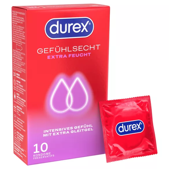 Durex - preservativos extra lubricados (10 uds.)