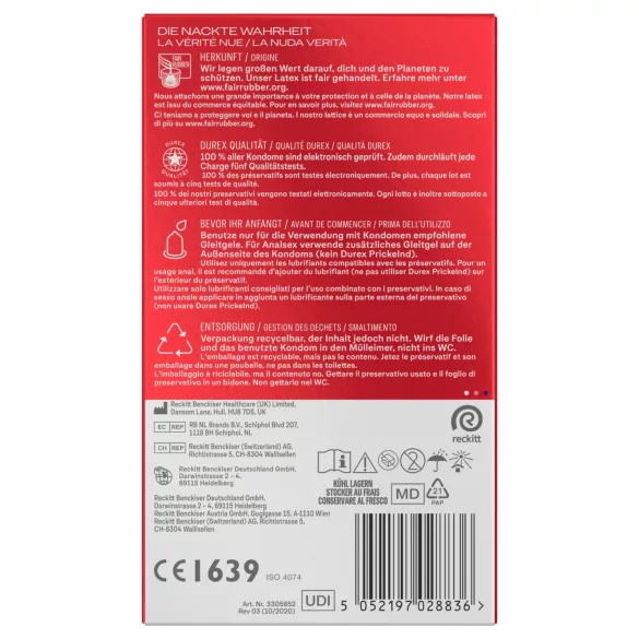 Durex - preservativos extra lubricados (10 uds.)