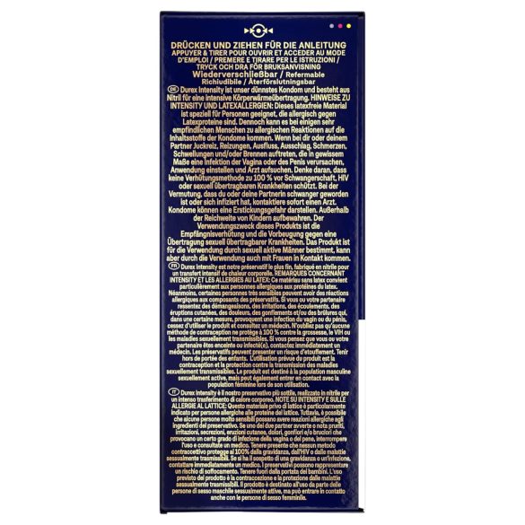 Durex Intensity - preservativo fino sin látex - caja 20 unidades