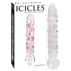 Icicles No. 7 - dildo de vidrio con texturas perladas