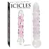 Icicles No. 7 - dildo de vidrio con texturas perladas