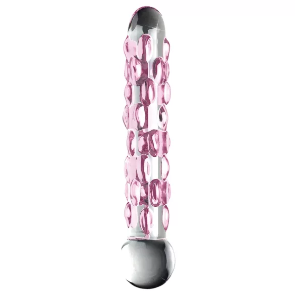 Icicles No. 7 - dildo de vidrio con texturas perladas