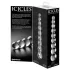 Icicles No. 2 - consolador de vidrio con esferas - transparente