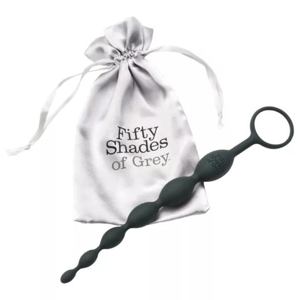 Fifty Shades of Grey - consolador anal con perlas - silicona gris
