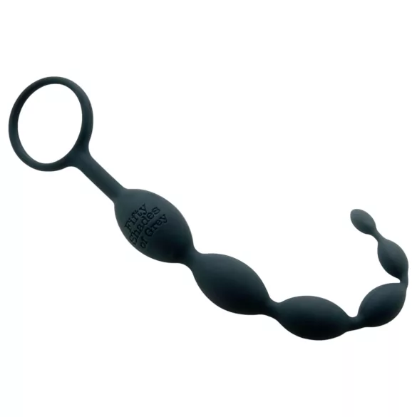 Fifty Shades of Grey - consolador anal con perlas - silicona gris