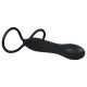 You2Toys - Dildo anal especial y anillo para pene - silicona negra