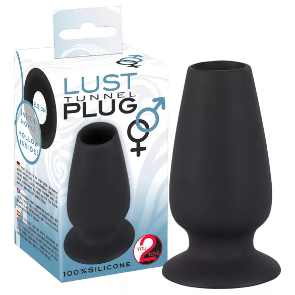 You2Toys - dilatador anal hueco - silicona negra