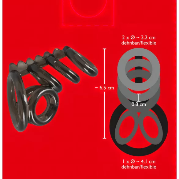 Bad Kitty - anillo para pene y testículos con pinchos