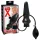 Plug anal grande inflable de látex (negro)