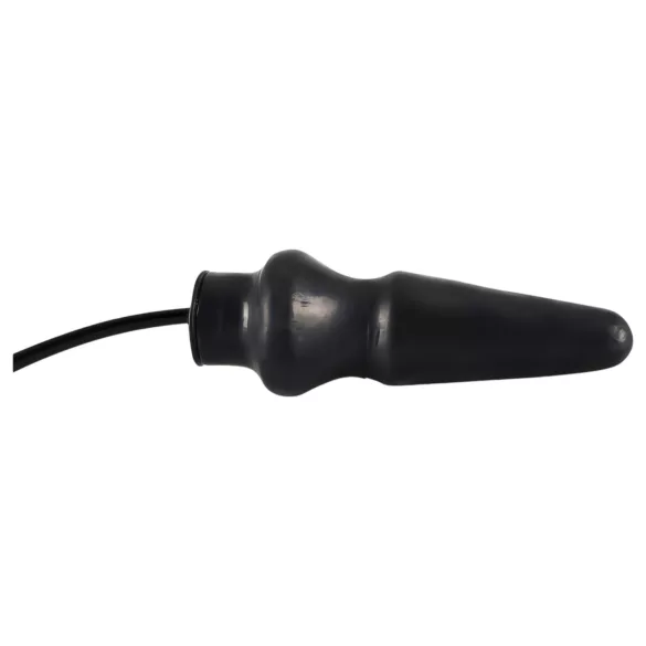 Plug anal grande inflable de látex (negro)
