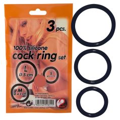 You2Toys - Anillo para pene triple - silicona negra