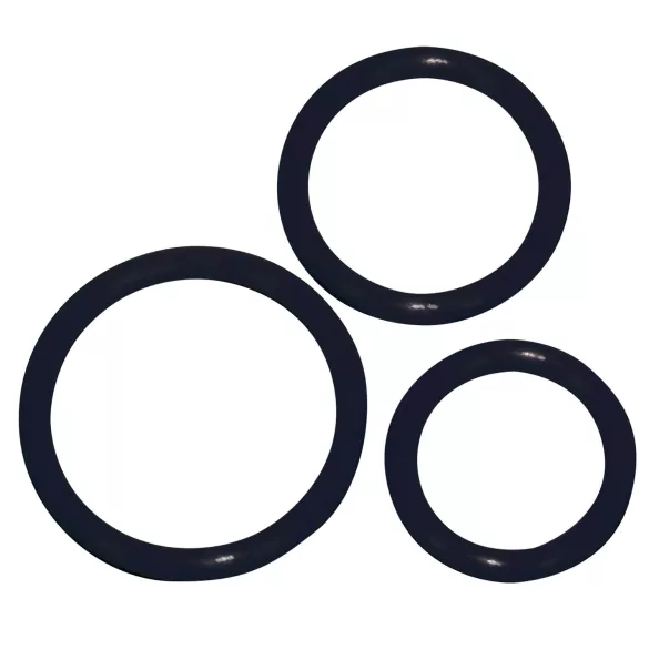 You2Toys - Anillo para pene triple - silicona negra