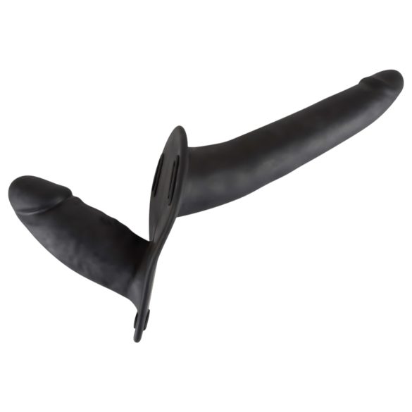 You2Toys - Arnés con dildo doble - silicona negra