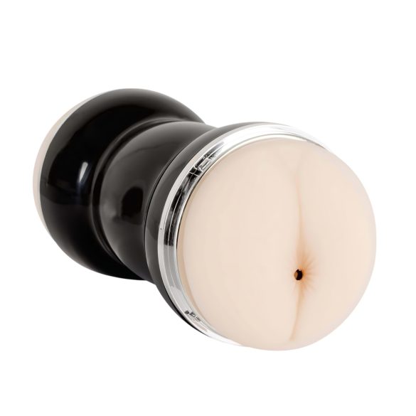 You2Toys - masturbador doble vaginal y anal - silicona negra