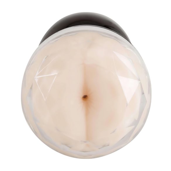 You2Toys - masturbador doble vaginal y anal - silicona negra