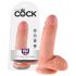 Dildo King Cock 18 cm con testículos - color natural
