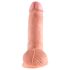 Dildo King Cock 18 cm con testículos - color natural